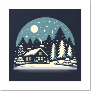 White Christmas: Retro-Vintage Christmas Scene Posters and Art